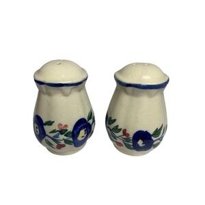 Vintage Design Pac Ceramic Salt and Pepper Shakers Cottagecore Hand Painted‎ Set